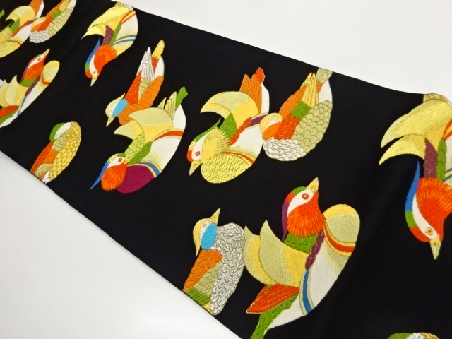 JAPANESE FUKURO OBI / WOVEN MANDARIN DUCK